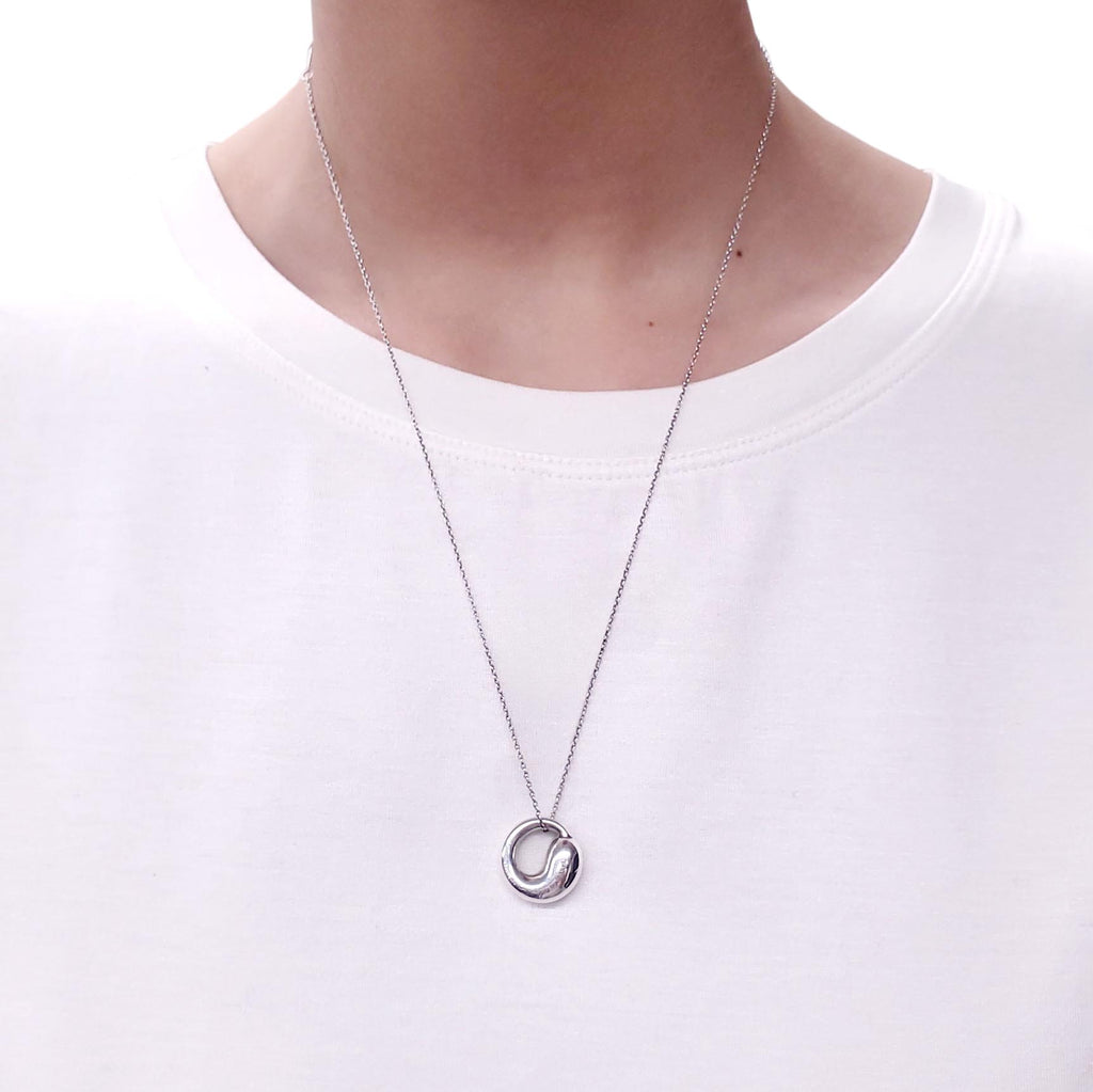 TIFFANY & CO SILVER ETERNAL CIRCLE NECKLACE