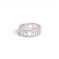 TIFFANY & CO SILVER ROMAN NUMERALS RING - SIZE 7