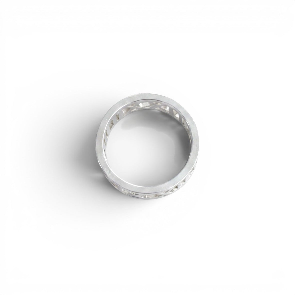 TIFFANY & CO SILVER ROMAN NUMERALS RING - SIZE 7