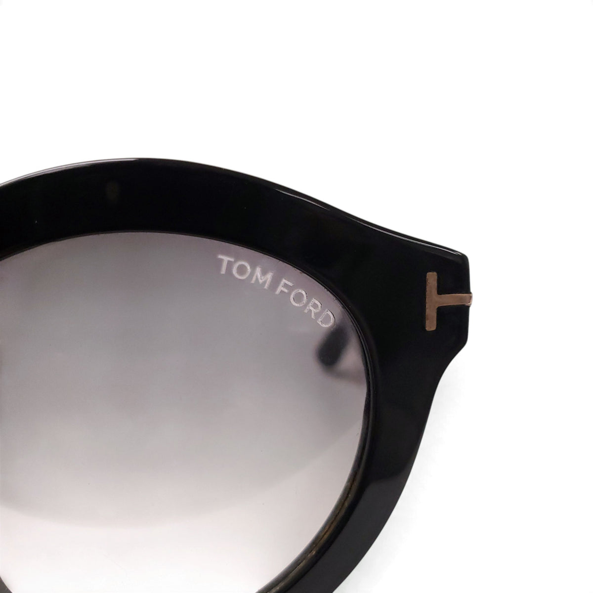 TOM FORD BLACK ROUND SUNGLASSES