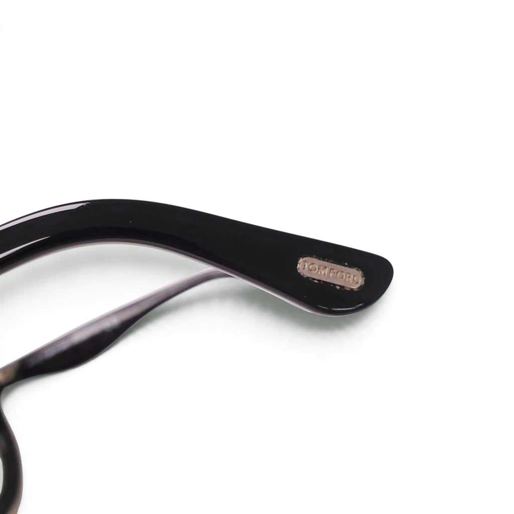 TOM FORD BLACK ROUND SUNGLASSES