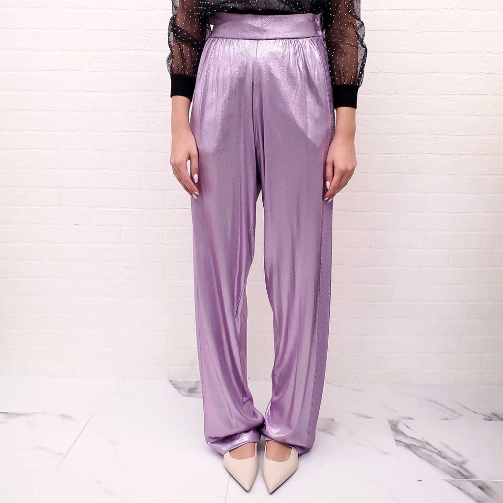 TOM FORD PURPLE LUREX TROUSERS - SIZE XS