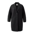 TOTÊME BLACK CACOON COAT IN BLACK - SIZE 34