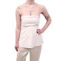 TOTEME CREAM PLEATED TUBE TOP - SIZE 32