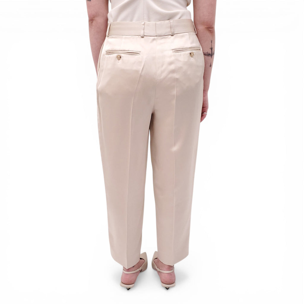 TOTEME PEARL SILK TROUSERS - SIZE 40