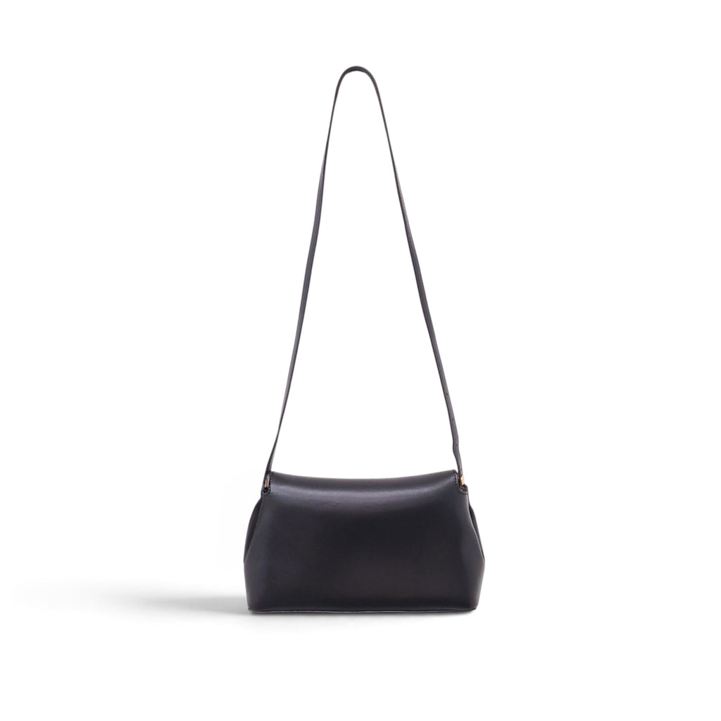 TOTEME T-LOCK LEATHER BAG IN BLACK