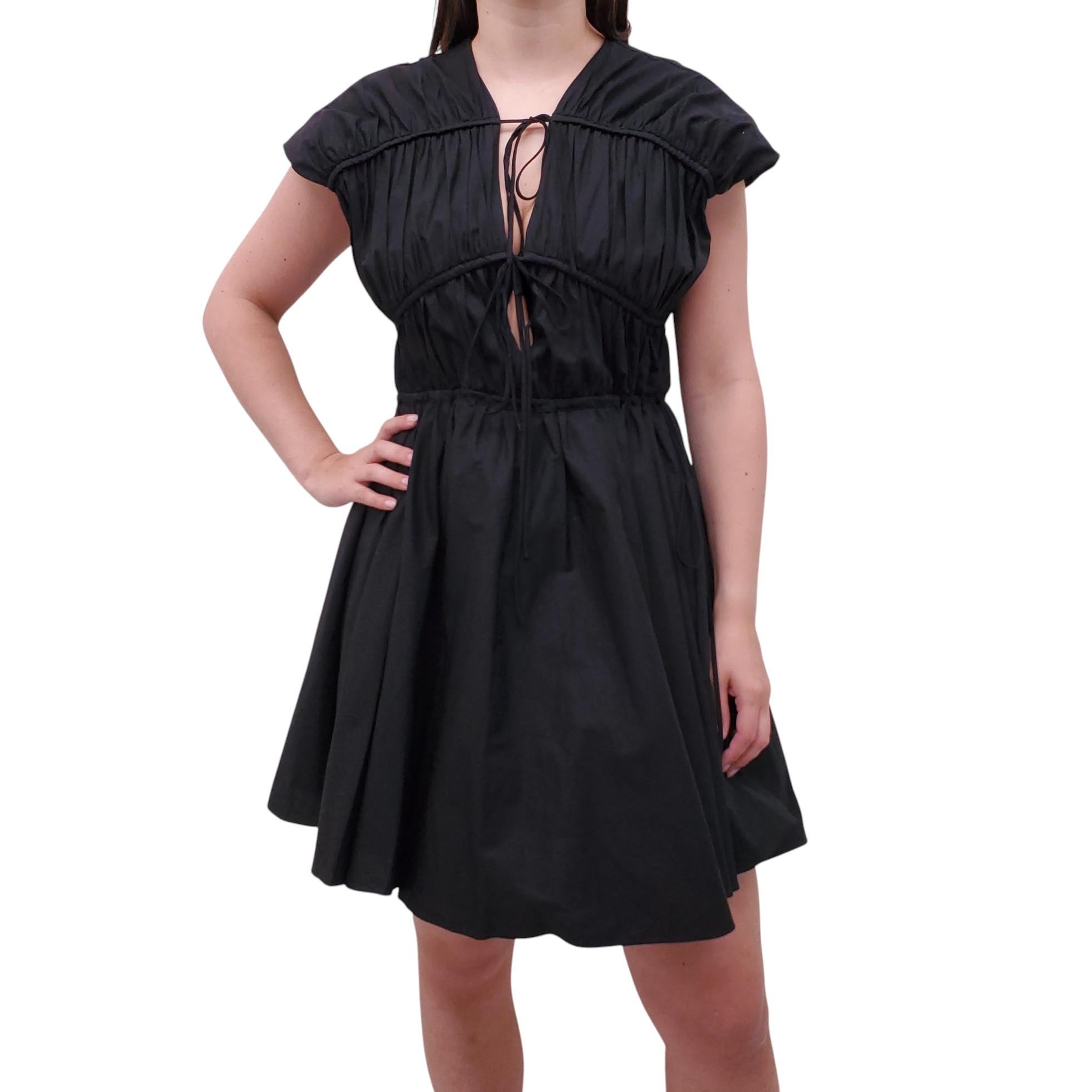 TOVE BLACK COTTON DRESS - SIZE 40