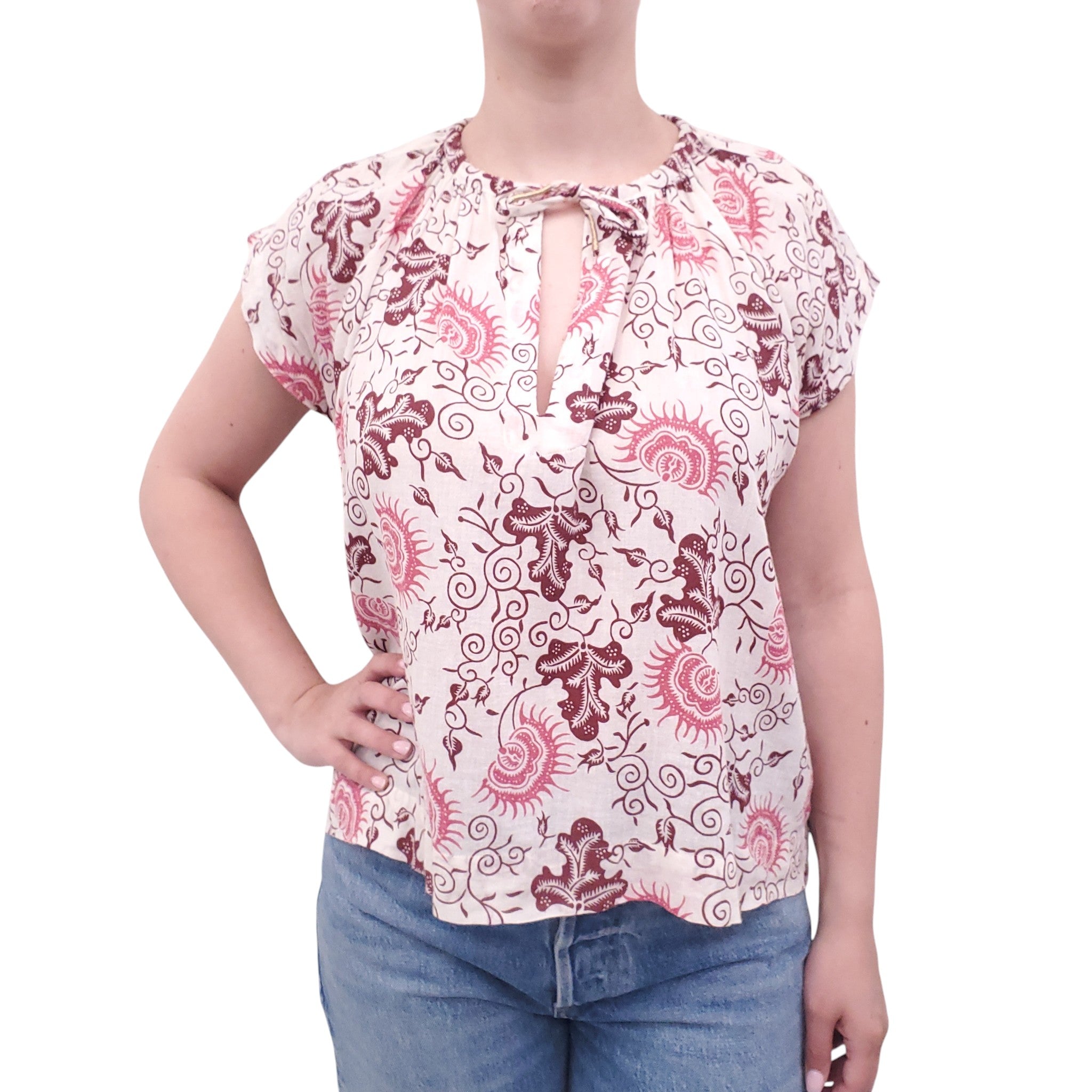 ULLA JOHNSON COTTON BLOUSE - SIZE 0
