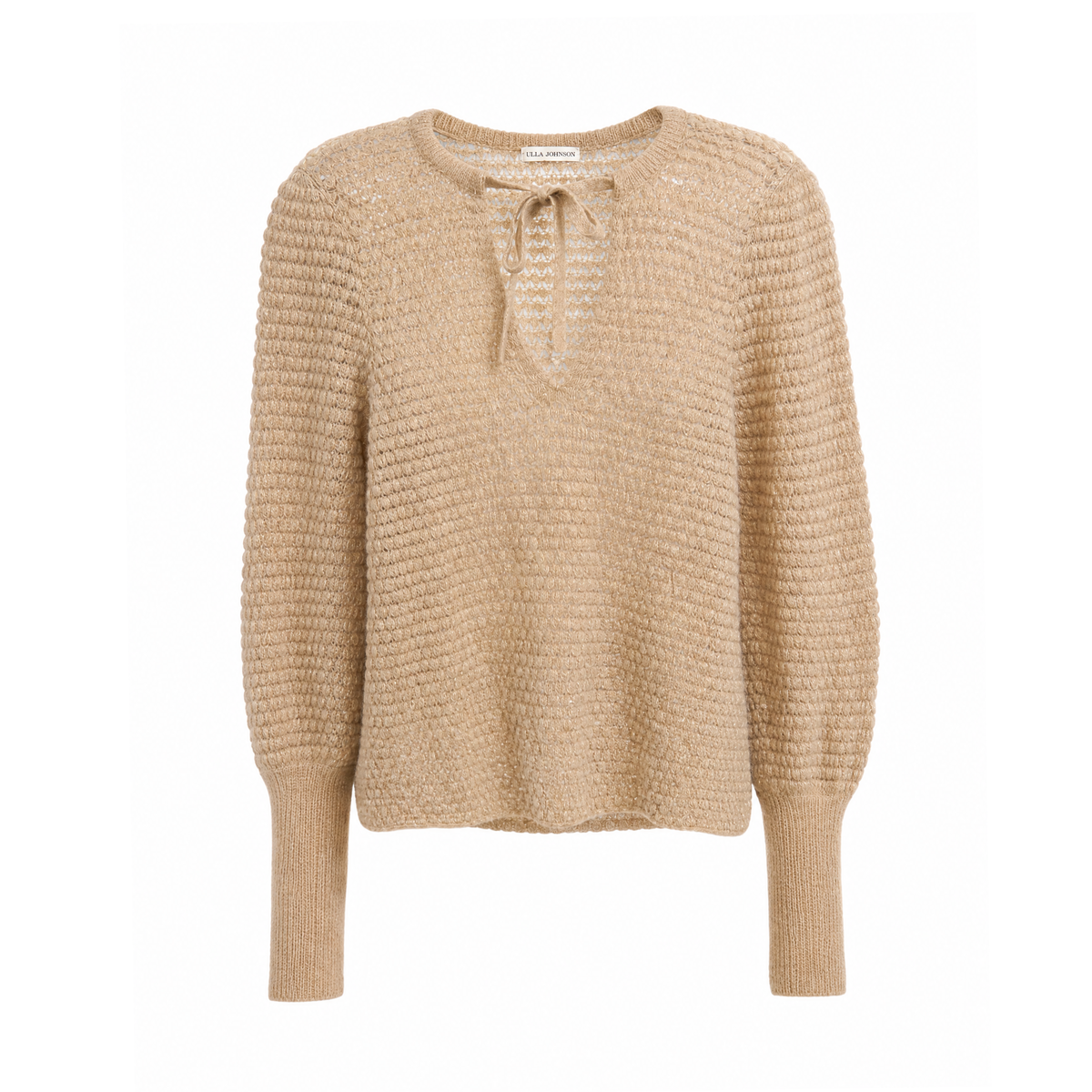 ULLA JOHNSON KNIT SWEATER WITH TIE - SIZE S