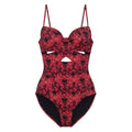 ULLA JOHNSON PINK PRINTED CUT OUT ONE-PIECE SWIMSUIT - SIZE P (S)