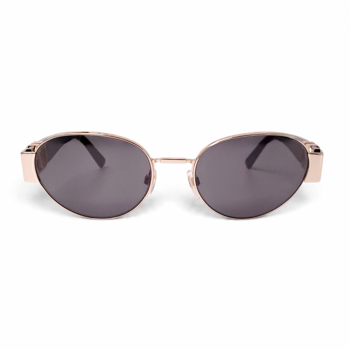 VALENTINO BLACK AND GOLD ROUND SUNGLASSES