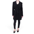 VALENTINO BLACK BLAZER JACKET WITH TIE DETAIL - SIZE 44