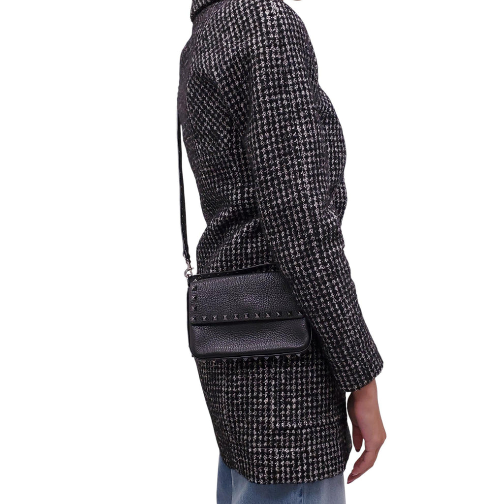 VALENTINO BLACK ROCKSTUD CROSSBODY BAG