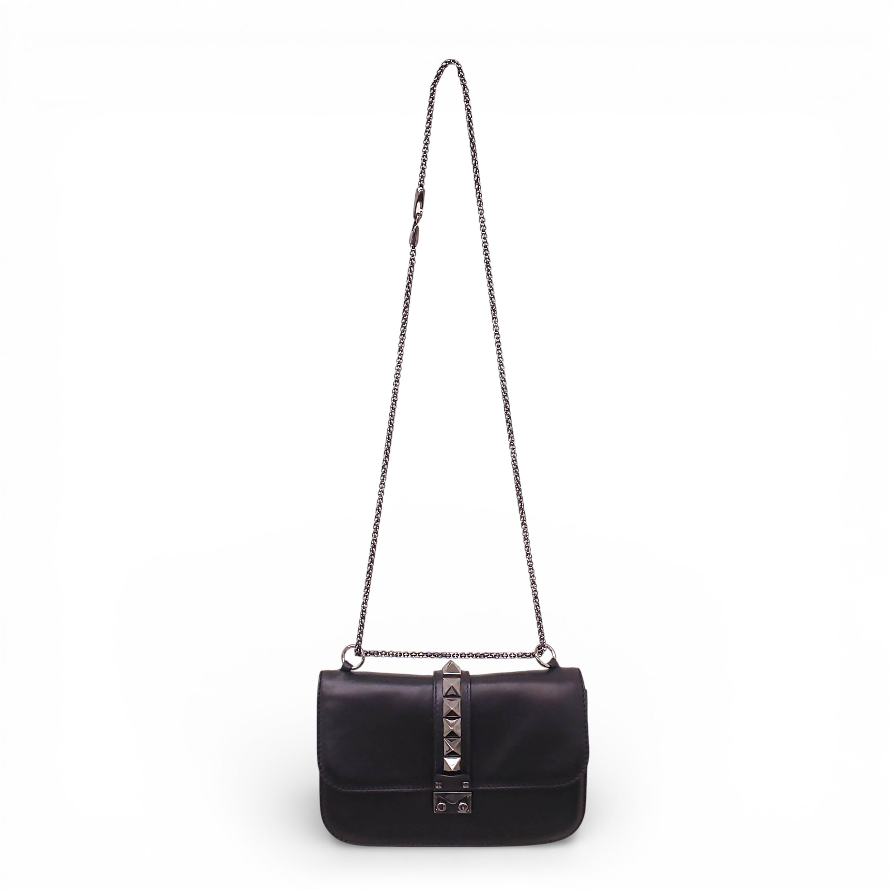 VALENTINO BLACK ROCKSTUD CROSSBODY BAG
