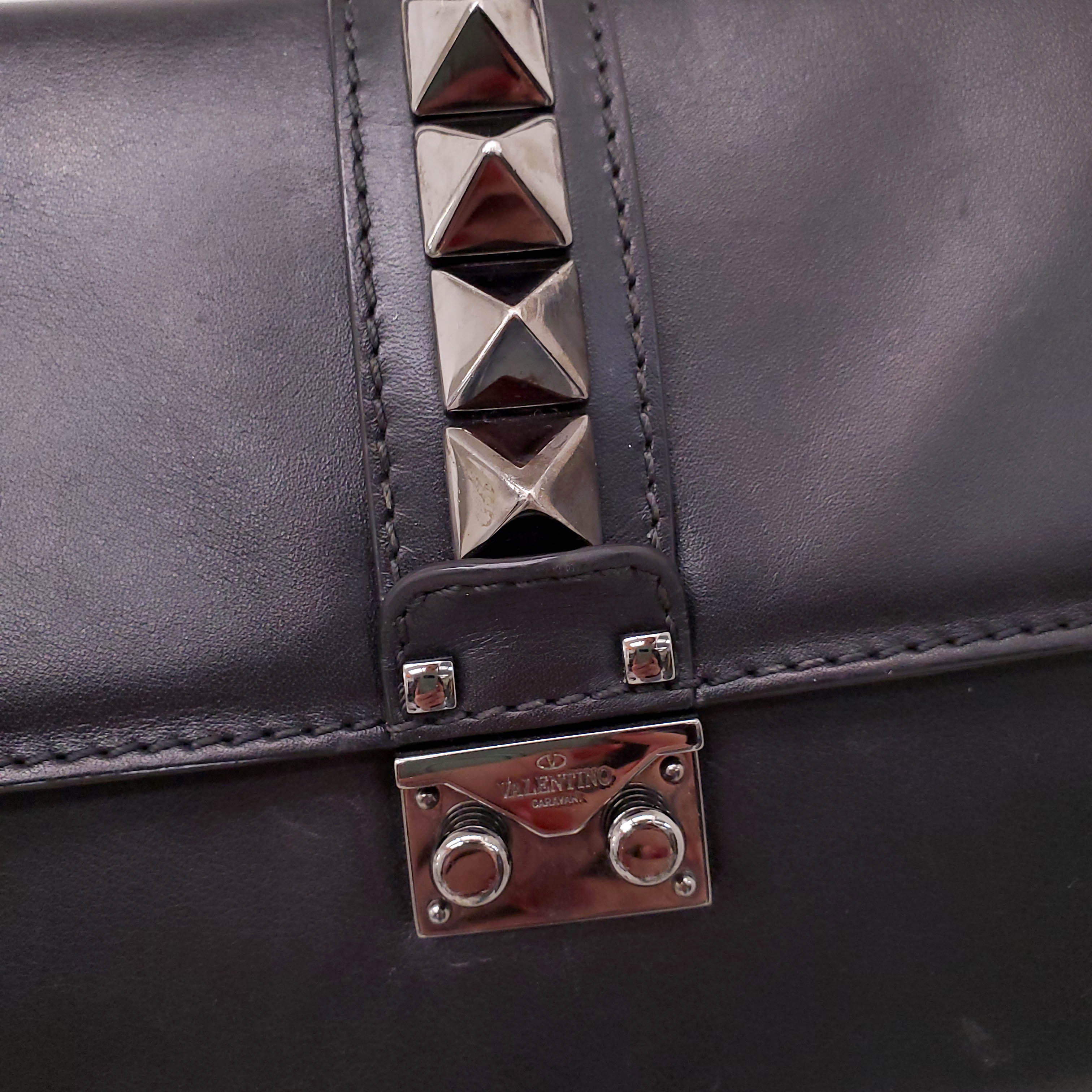 VALENTINO BLACK ROCKSTUD CROSSBODY BAG