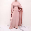 VALENTINO BLUSH PINK BOW DRAPED GOWN - SIZE 38