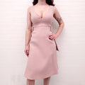 VALENTINO BLUSH PINK BOW DRESS - SIZE 48