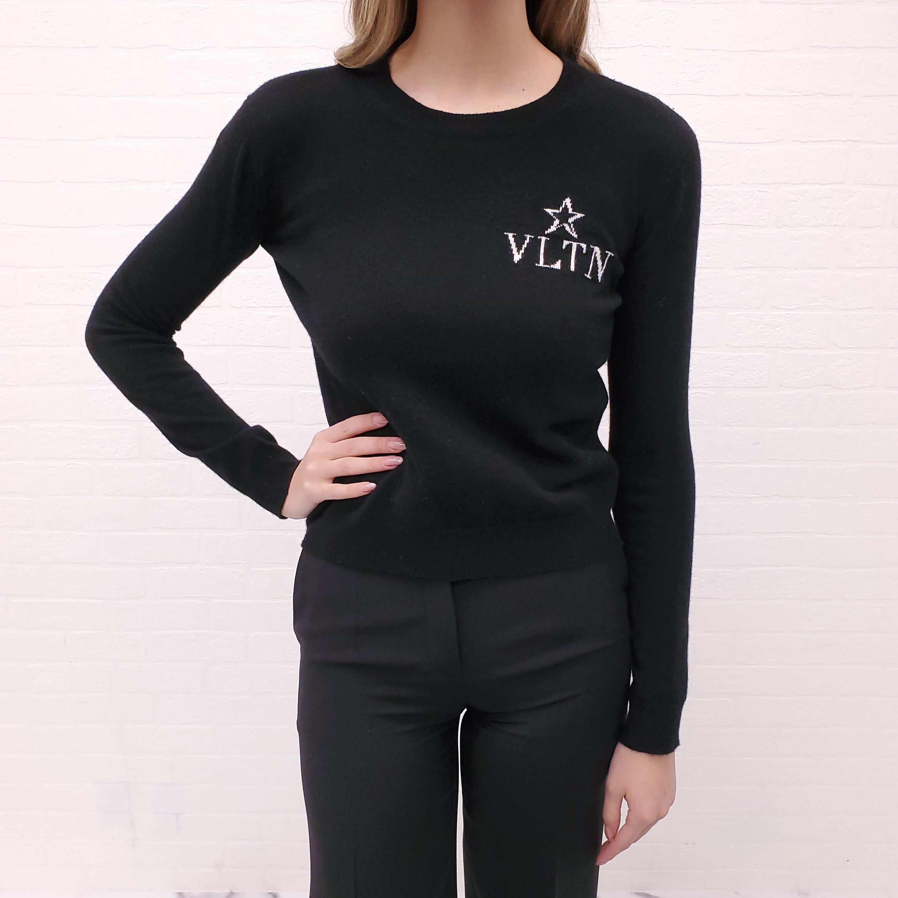 VALENTINO CASHMERE STAR LOGO SWEATER - SIZE XS