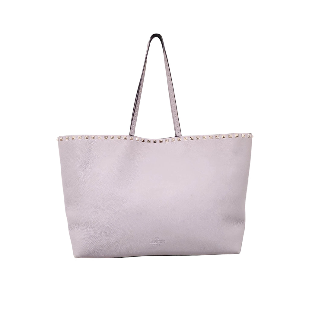 VALENTINO GREY ROCKSTUD TOTE