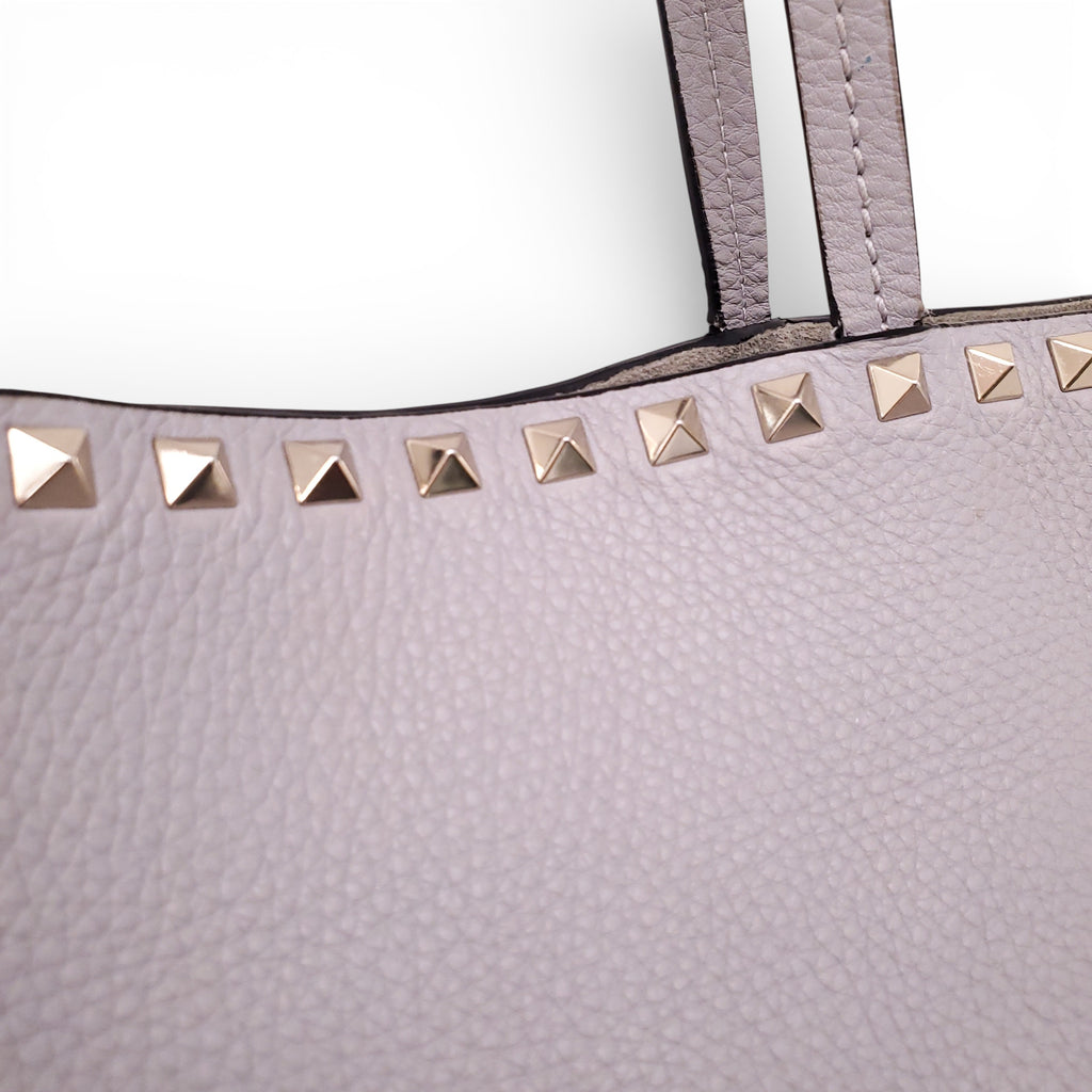 VALENTINO GREY ROCKSTUD TOTE