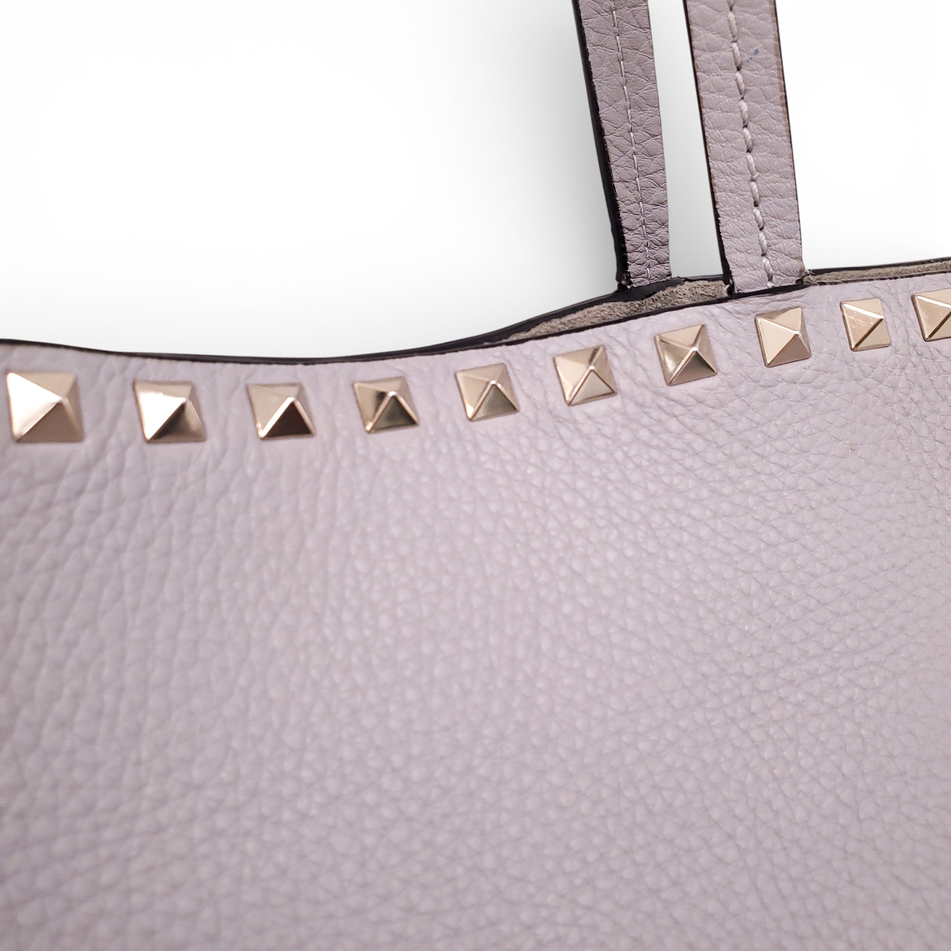 VALENTINO GREY ROCKSTUD TOTE