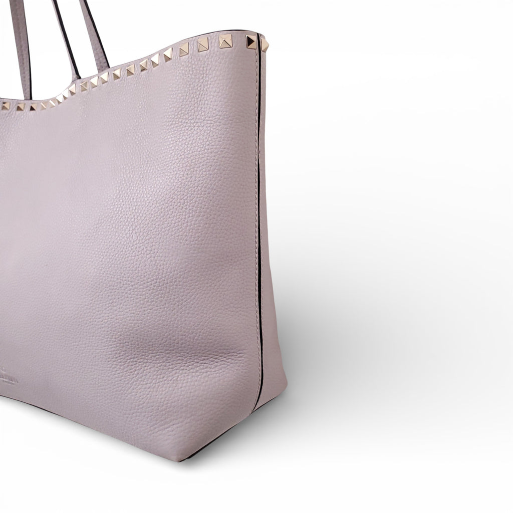 VALENTINO GREY ROCKSTUD TOTE