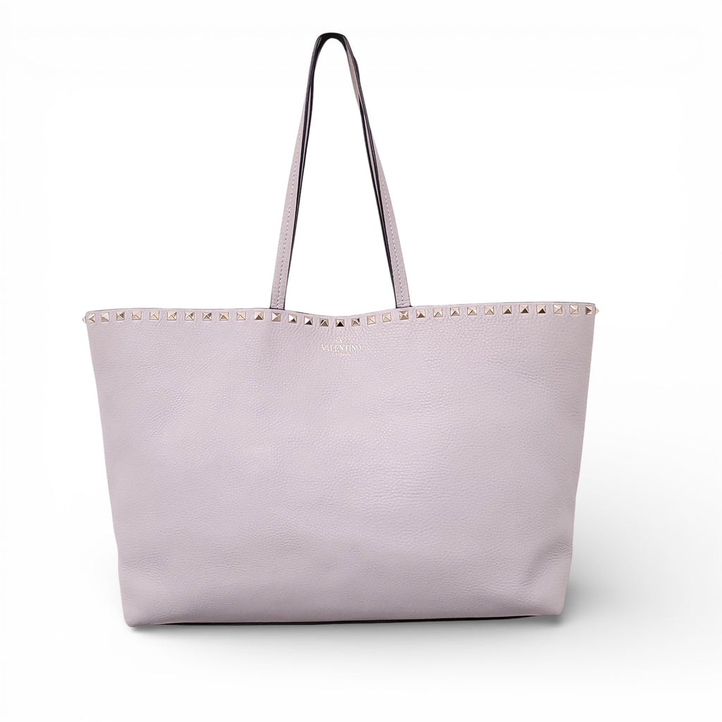 VALENTINO GREY ROCKSTUD TOTE