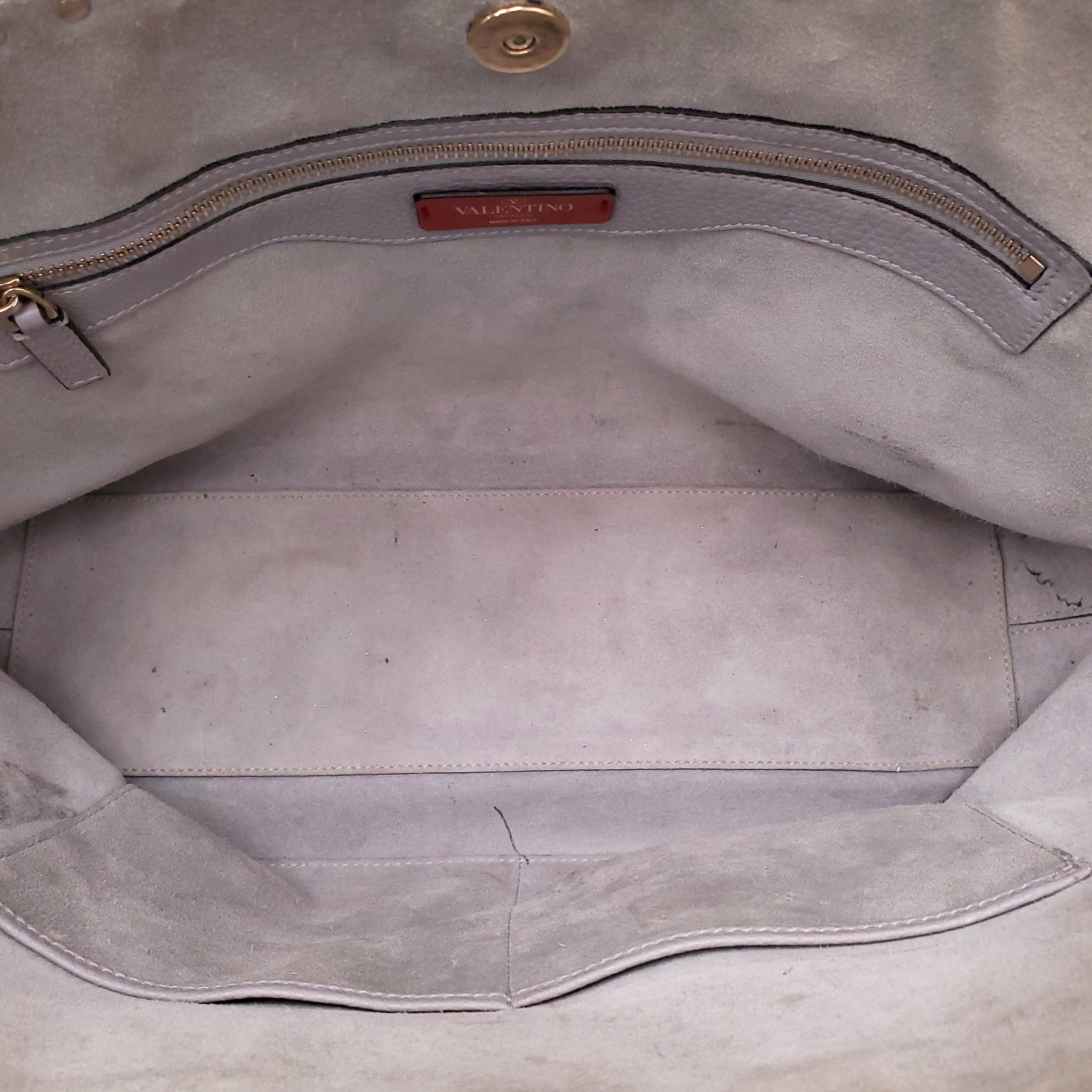 VALENTINO GREY ROCKSTUD TOTE
