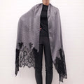 VALENTINO HOUNDSTOOTH LACE SCARF