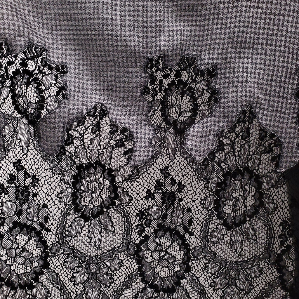 VALENTINO HOUNDSTOOTH LACE SCARF