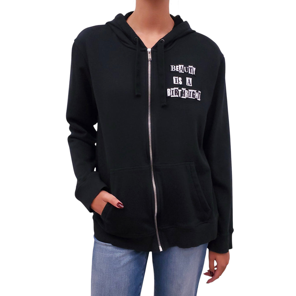 VALENTINO JAMIE REID COTTON HOODIE IN BLACK - SIZE M
