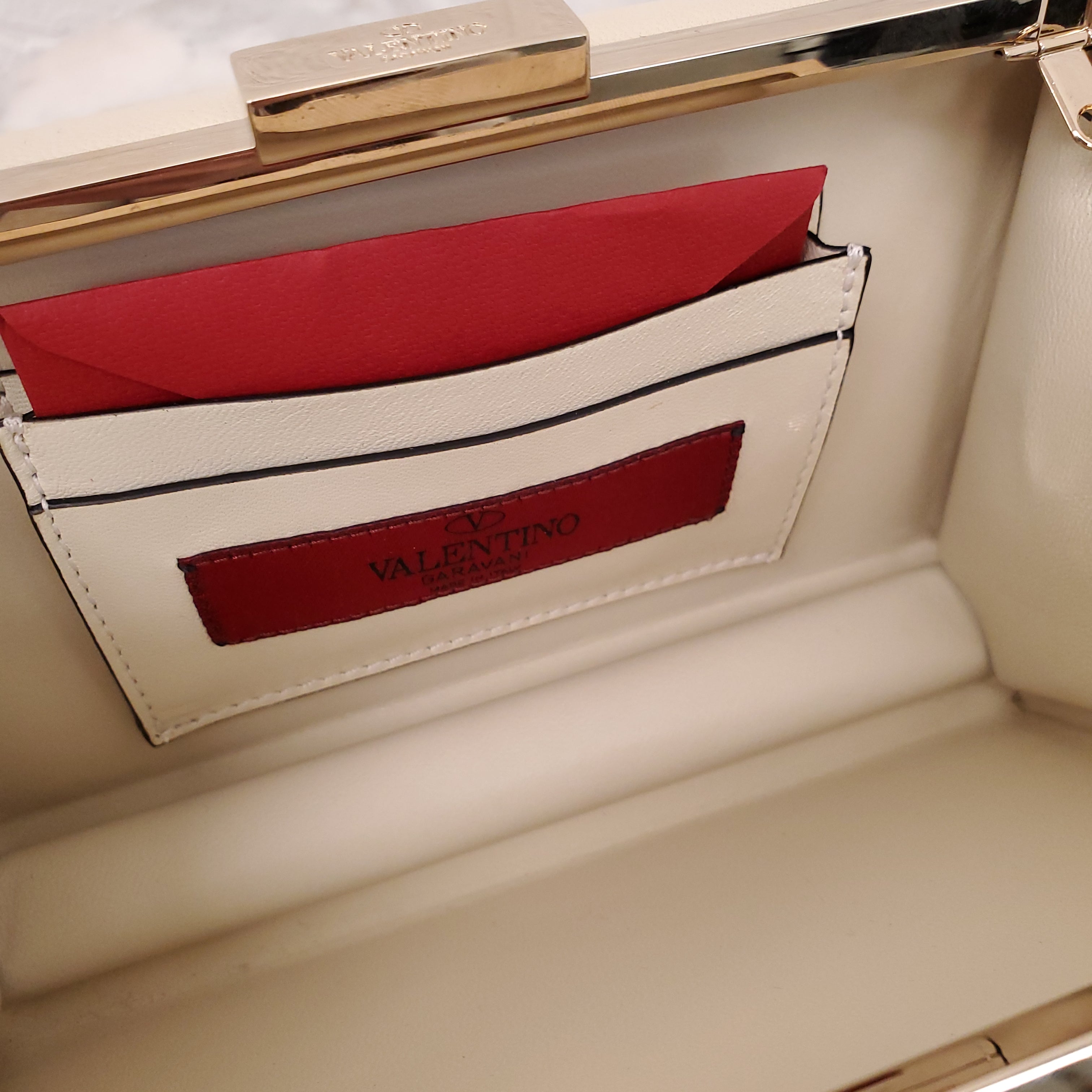 VALENTINO LEATHER FLORAL CLUTCH BAG