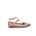 VALENTINO NUDE ROCKSTUD FLATS - SIZE 40.5