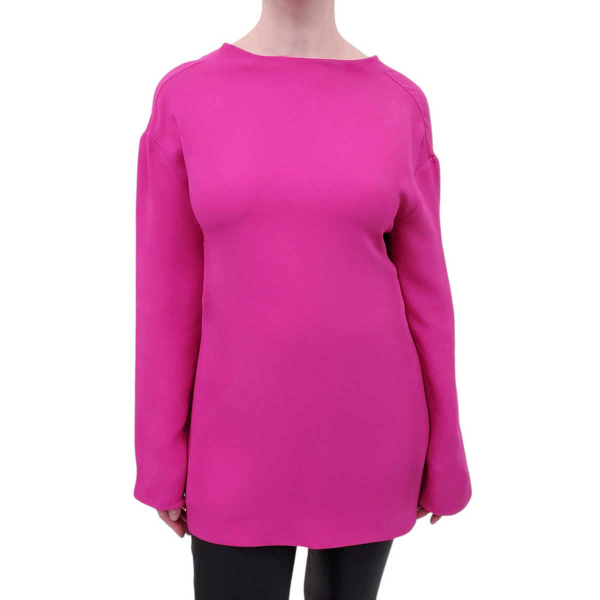 VALENTINO PINK COWL BACK BLOUSE - SIZE 44