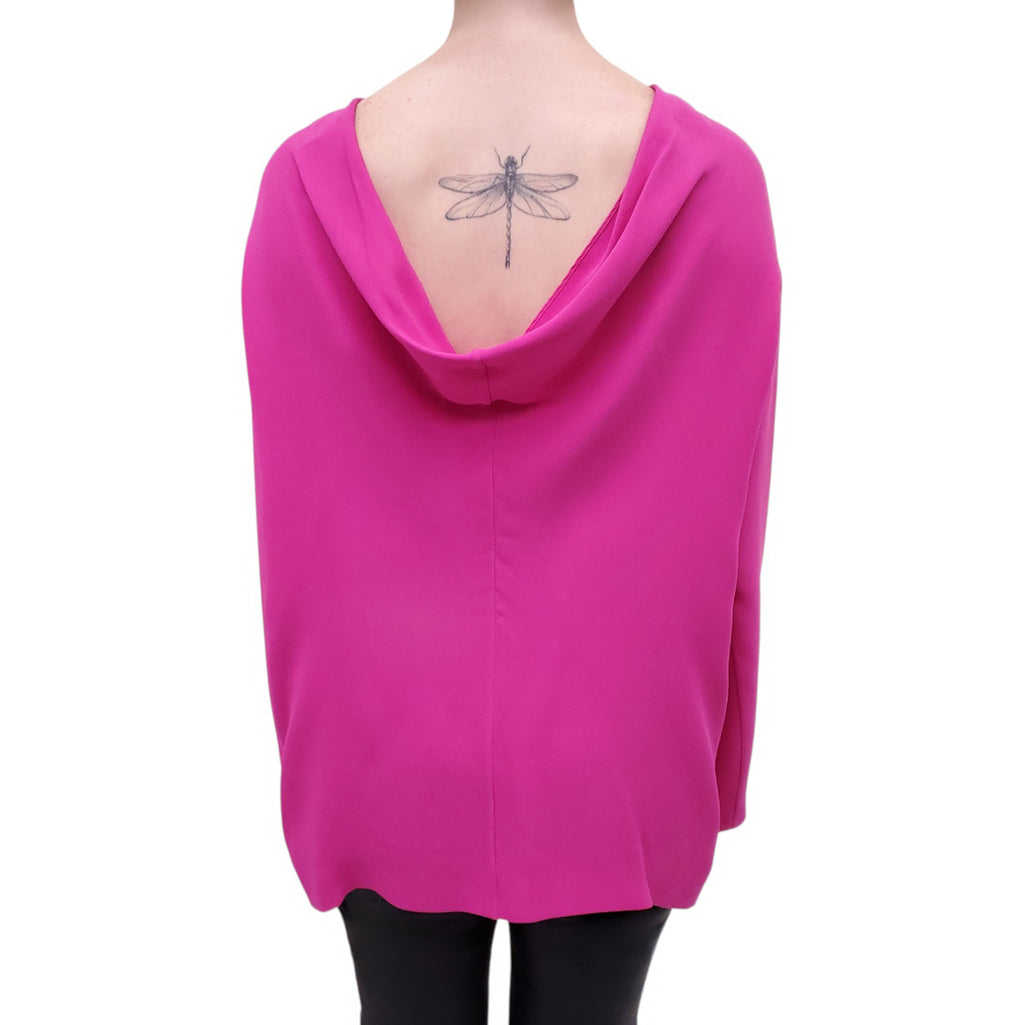 VALENTINO PINK COWL BACK BLOUSE - SIZE 44