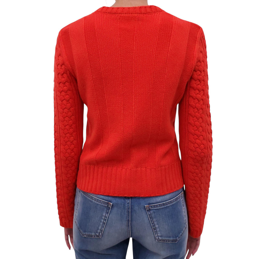 VALENTINO RED KNIT SWEATER - SIZE S