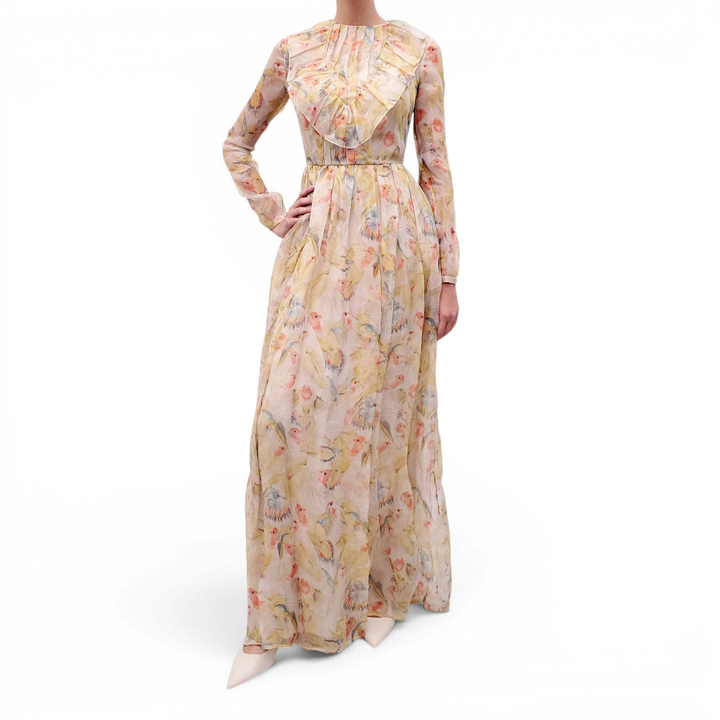 VALENTINO RUNWAY YELLOW FLORAL GOWN - SIZE 40
