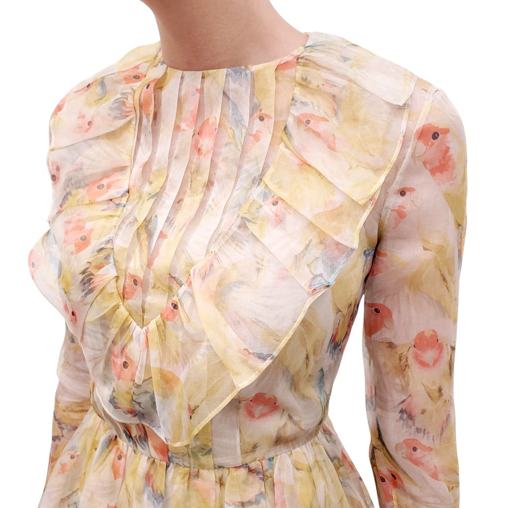VALENTINO RUNWAY YELLOW FLORAL GOWN - SIZE 40
