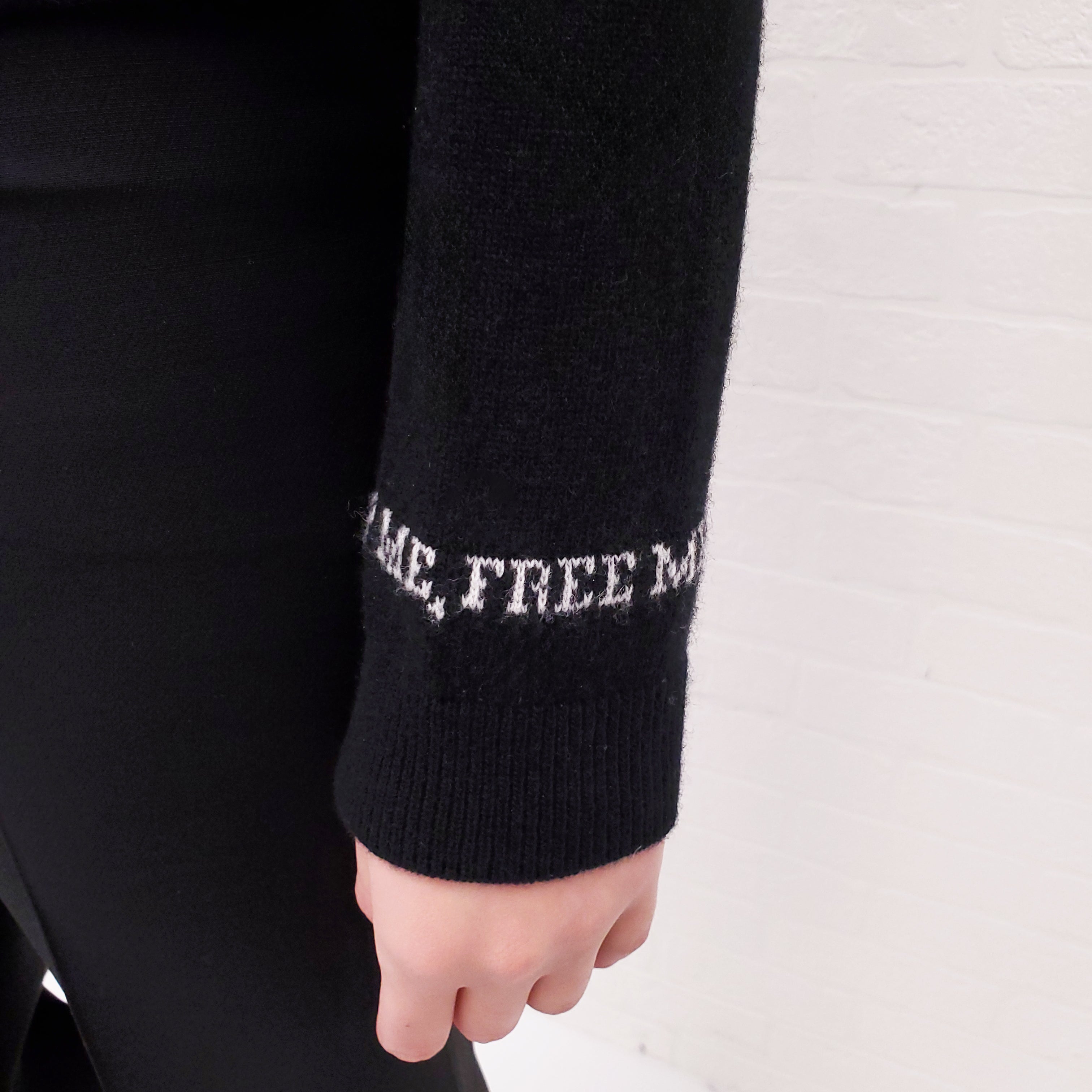 VALENTINO SWEATER WITH ROSE CHAIN INTARSIA DETAIL - SIZE XS