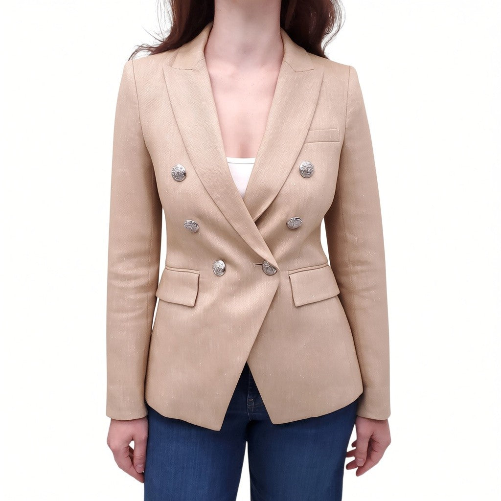 VERONICA BEARD CAMEL DICKIE LINEN JACKET - SIZE 0