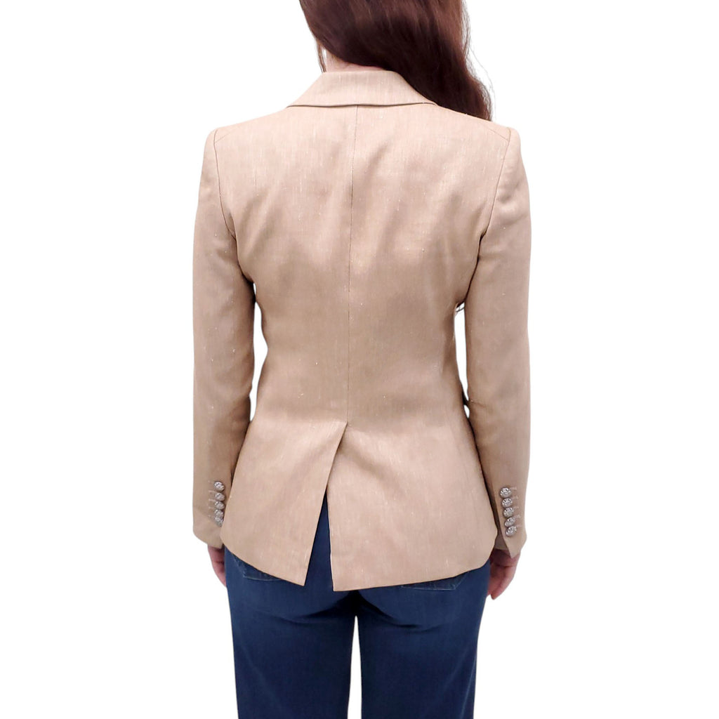 VERONICA BEARD CAMEL DICKIE LINEN JACKET - SIZE 0