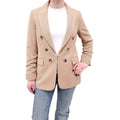 VERONICA BEARD KHAKI BLAZER WITH RUCHED SLEEVES - SIZE 4