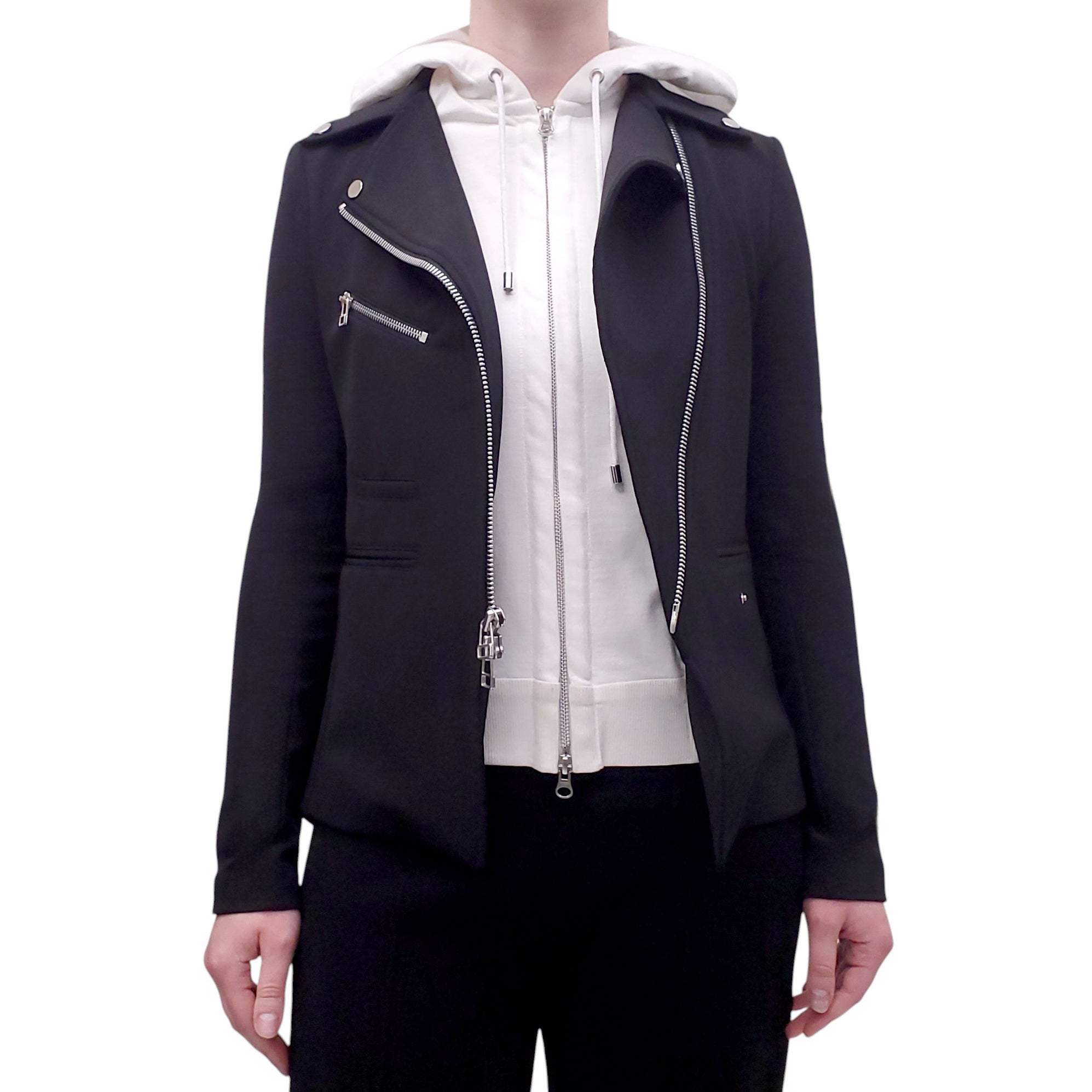 VERONICA BEARD MOTO JACKET WITH DICKIE - SIZE 0