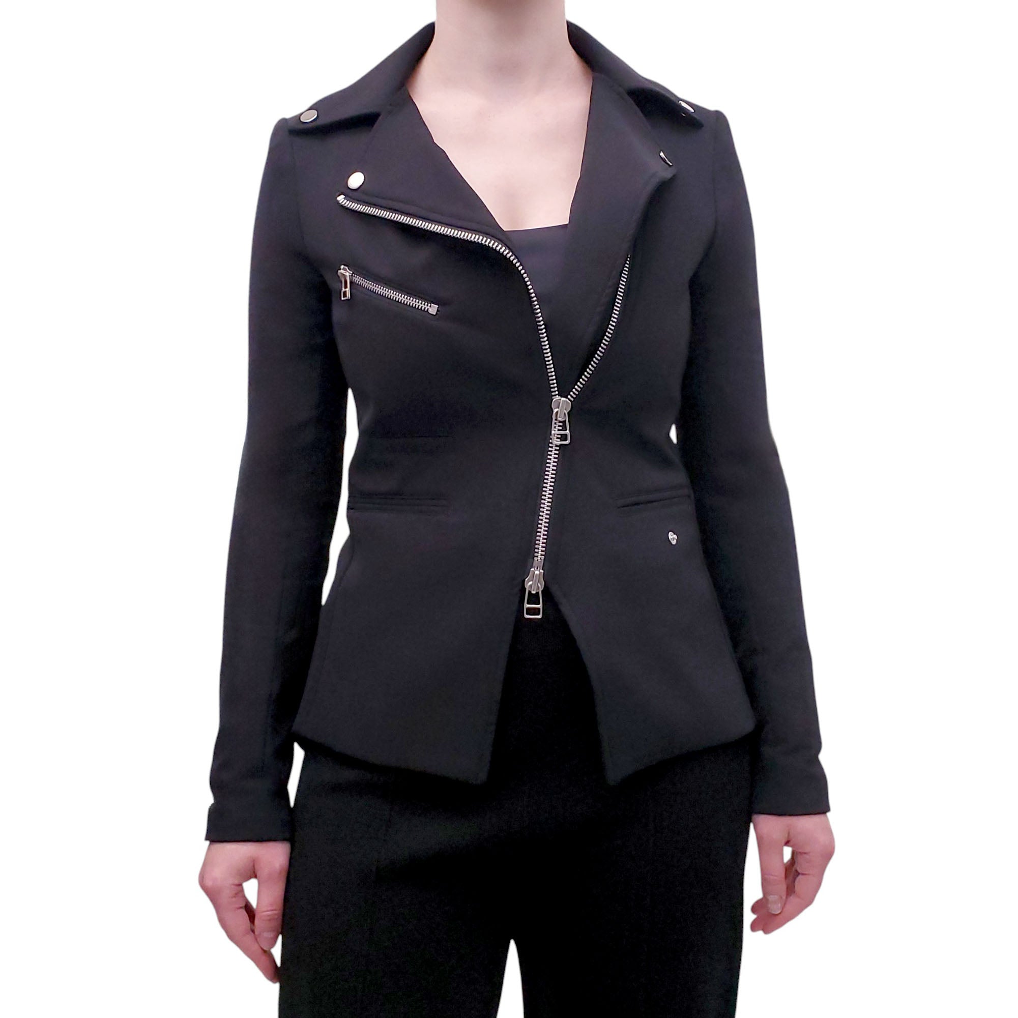 VERONICA BEARD MOTO JACKET WITH DICKIE - SIZE 0
