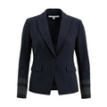 VERONICA BEARD NAVY BLAZER WITH ARMY GREEN WRIST DETAIL - SIZE 8