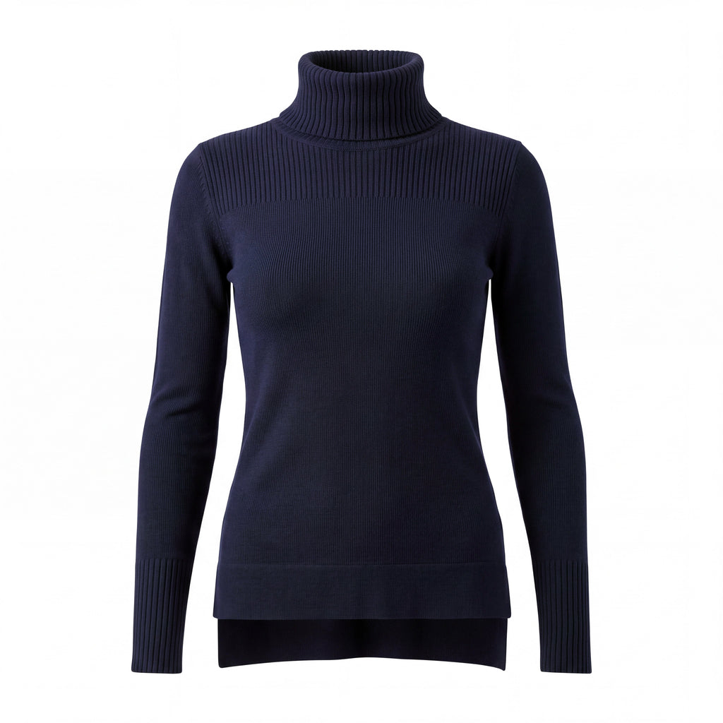 VERONICA BEARD NAVY BLUE TURTLENECK - SIZE S