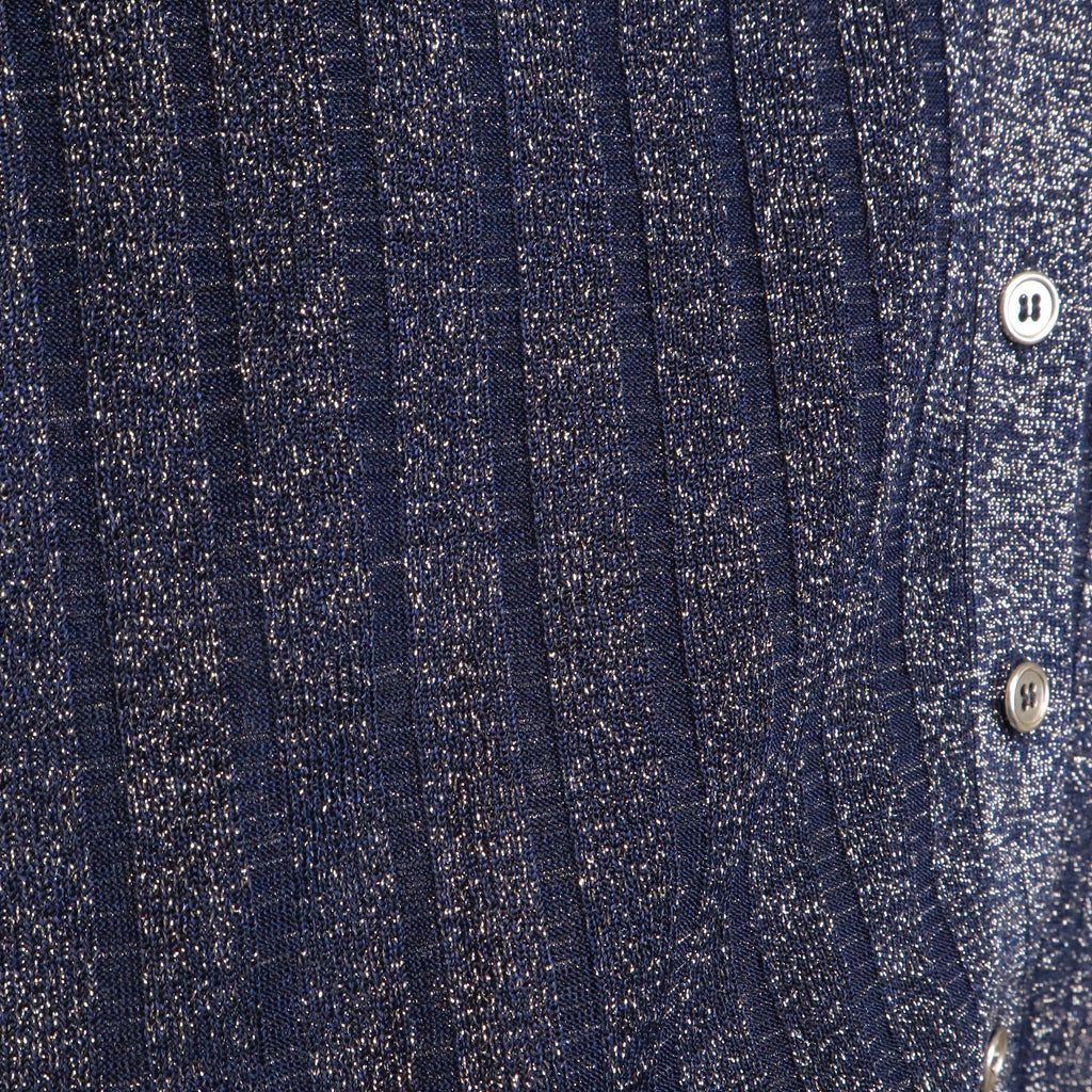 VERONICA BEARD NAVY METALLIC CARDIGAN - SIZE L