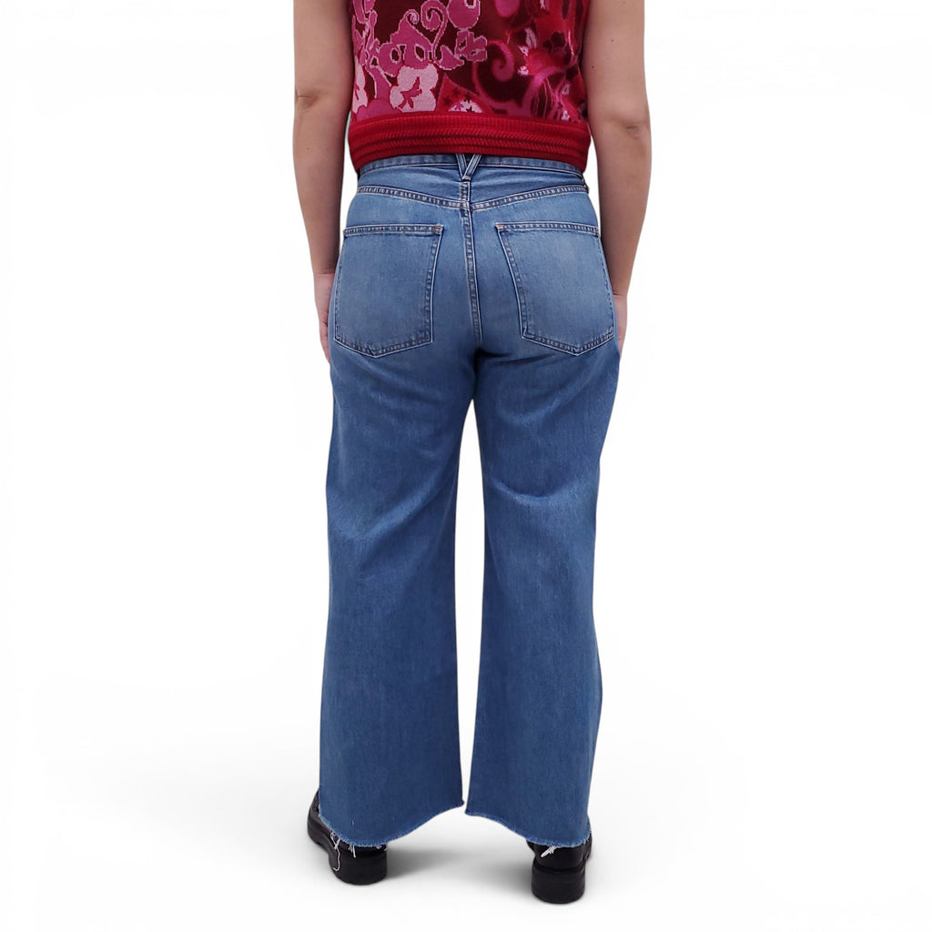 VERONICA BEARD 'TAYLOR WIDE LEG CROP' HIGH RISE JEANS - SIZE 30