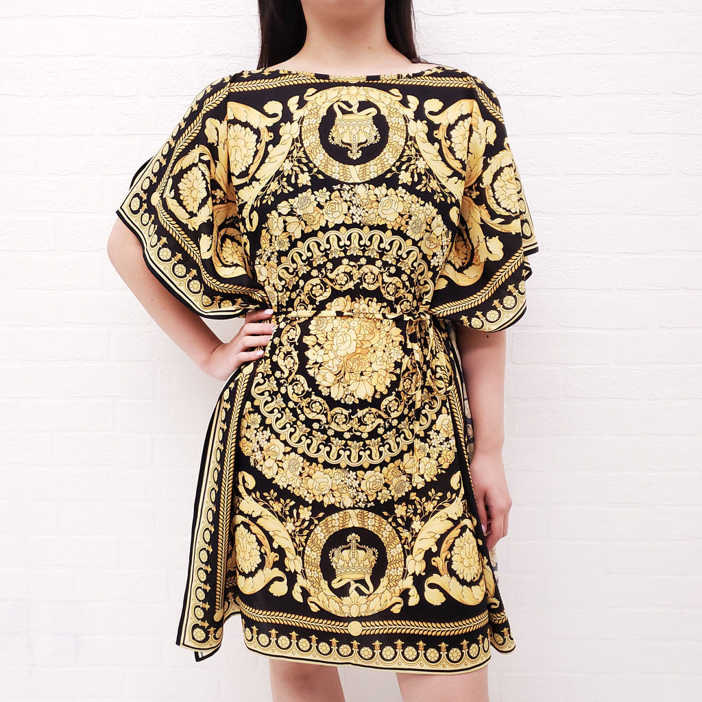 VERSACE BARACCO COVER-UP DRESS WITH TIE - SIZE 40