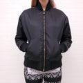 VERSACE BLACK BOMBER JACKET WITH WHITE AND GREY MEDUSA PRINT - SIZE 38